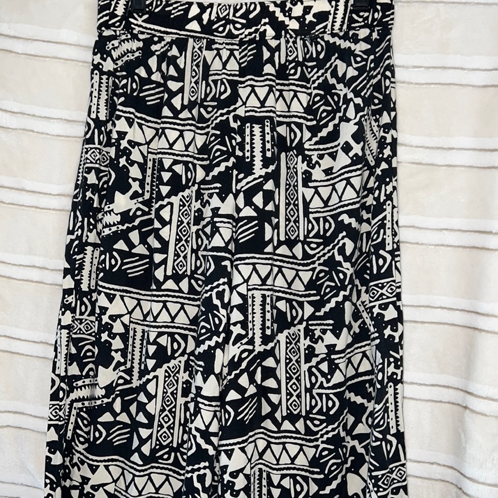 Mossimo - Target Medium Black & Cream Print Wide Leg Pants